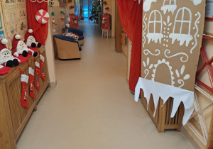 Dekoracja świąteczna w przedszkolu.