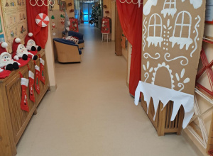 "Zima tuż tuż". Dekoracja w przedszkolu dla naszych przedszkolaków:)