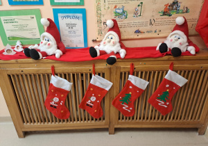 Dekoracja świąteczna w przedszkolu.