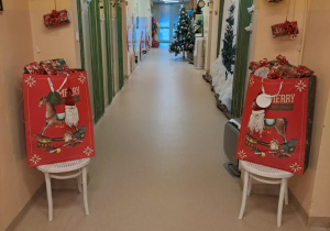 Dekoracja świąteczna w przedszkolu.